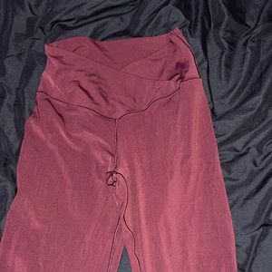 aerie crossover high rise flare leggings